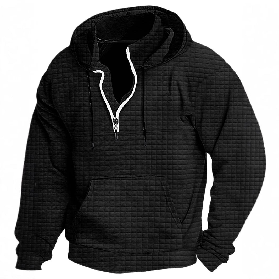 Herren Kapuzenpullover mit strukturiertem Design und praktischem Reißverschluss Echoarchiv