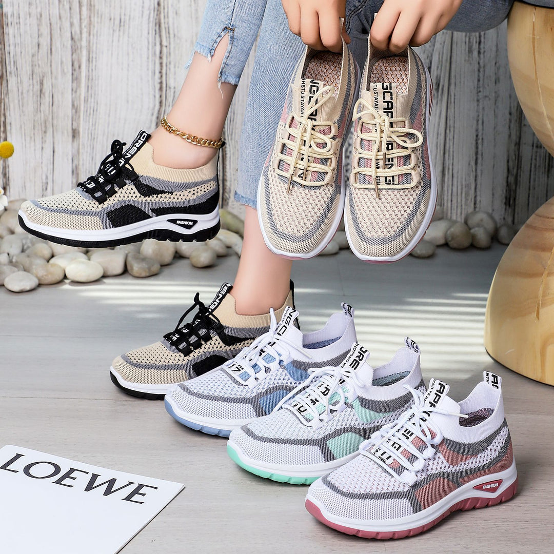 Damen nan sockenähnlicher Plateausneaker mit atmungsaktivem Strickoberteil und stoßdämpfender EVA-Sohle Echo Archiv
