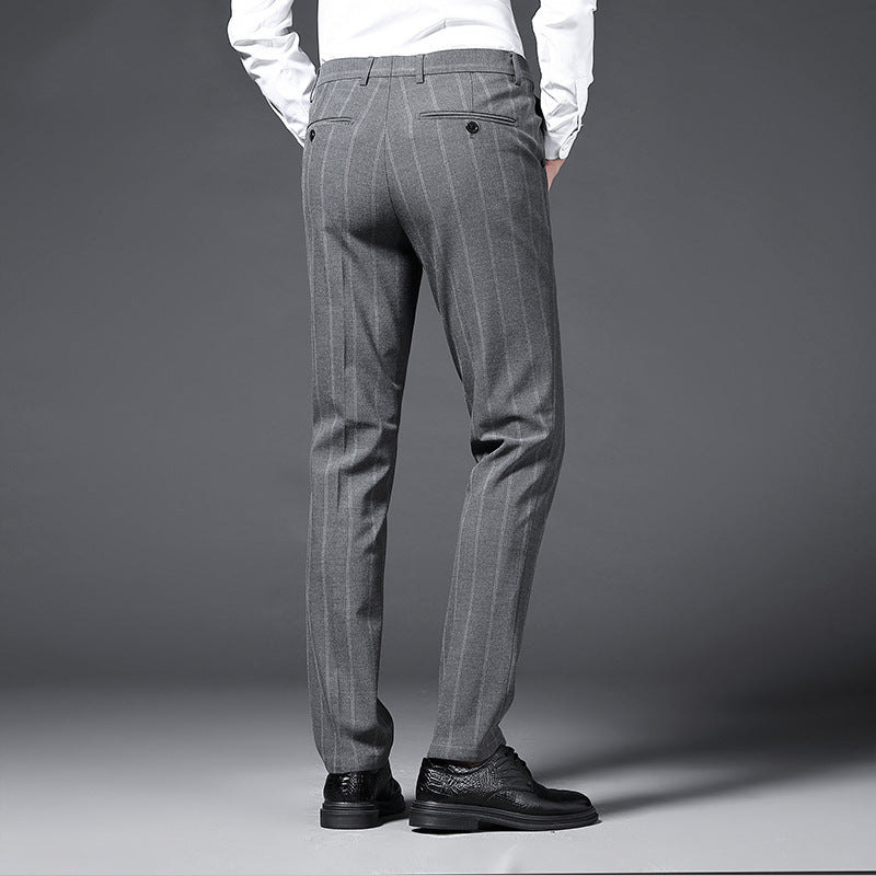Herren elegante gestreifte Anzughose Echoarchiv