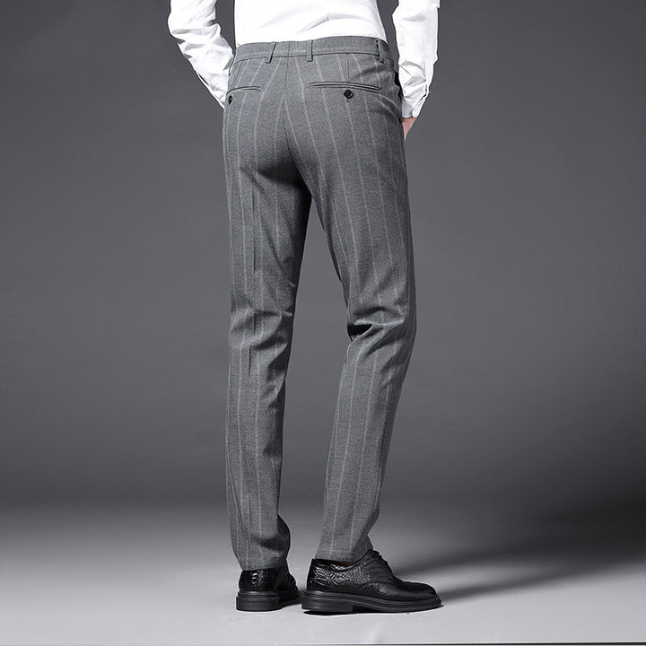 Herren elegante gestreifte Anzughose Echoarchiv
