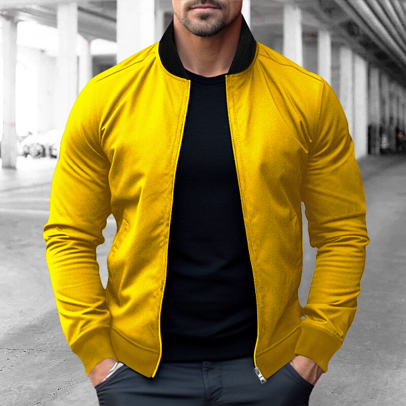 Herren elegante Bomberjacke mit hoch schließendem Kragen Echoarchiv