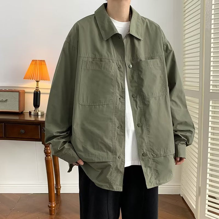 Herren lässige Utility-Jacke mit praktischen Taschen und modernem Schnitt Echoarchiv