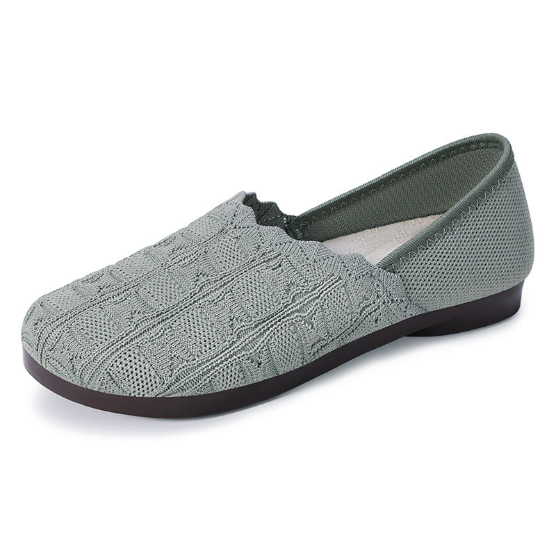 Damen nan gestrickter Komfort-Ballerina-Slipper mit elastischem Einstieg, geformter Polstersohle und rutschfester Flexlaufsohle Echo Archiv