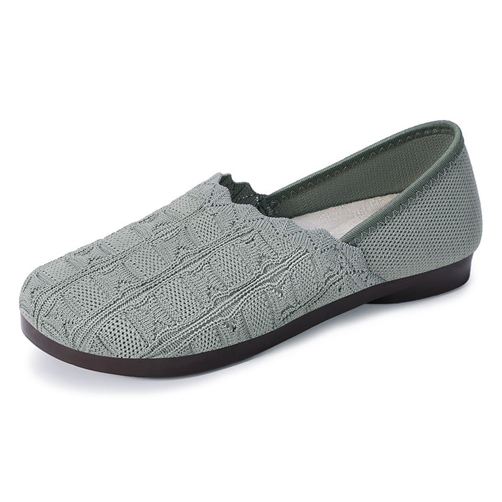 Damen nan gestrickter Komfort-Ballerina-Slipper mit elastischem Einstieg, geformter Polstersohle und rutschfester Flexlaufsohle Echo Archiv