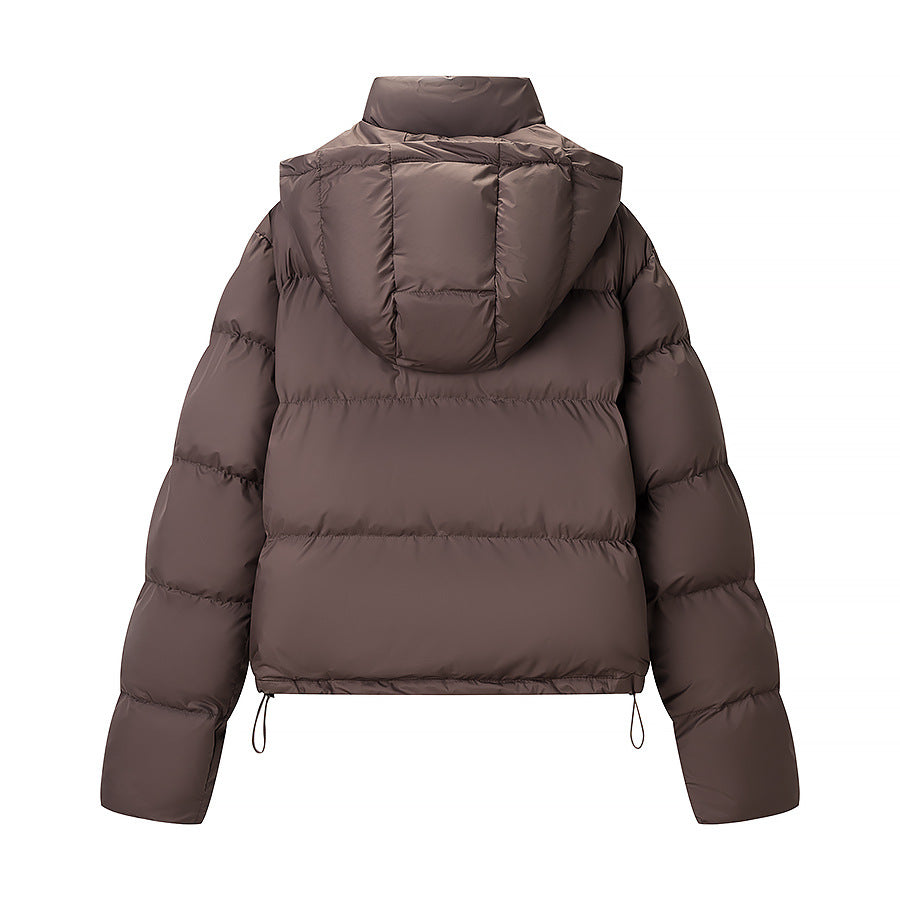 Damen Wattierte Daunenoptik-Steppjacke mit abnehmbarer Kapuze Echo Archiv