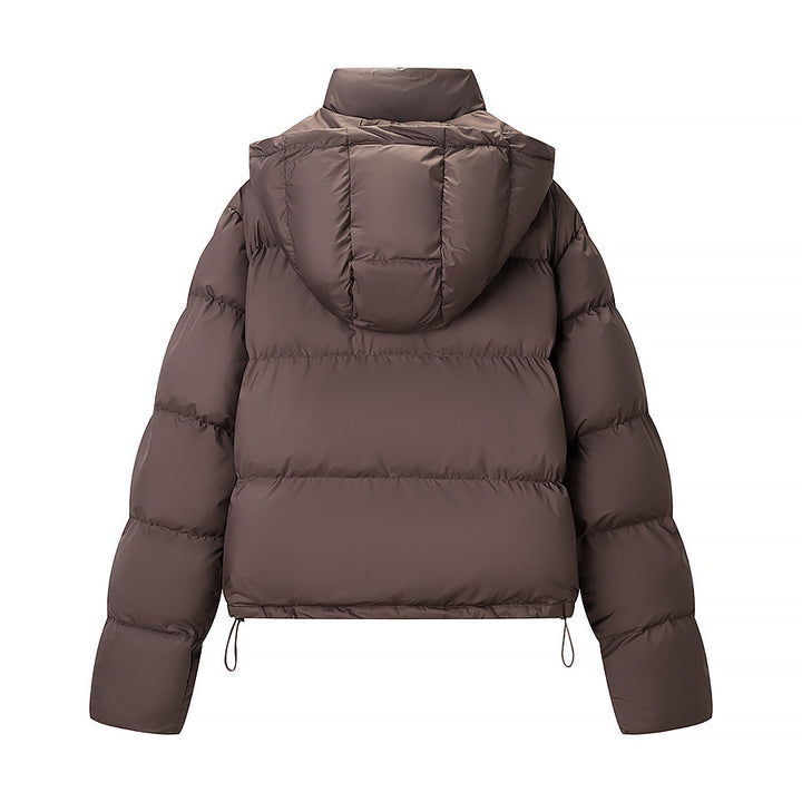 Damen Wattierte Daunenoptik-Steppjacke mit abnehmbarer Kapuze Echo Archiv