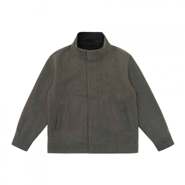 Herren Kurz geschnittene Wollmix‑Blousonjacke mit Stehkragen, verdeckter Knopfleiste und schlichter Silhouette Echo Archiv