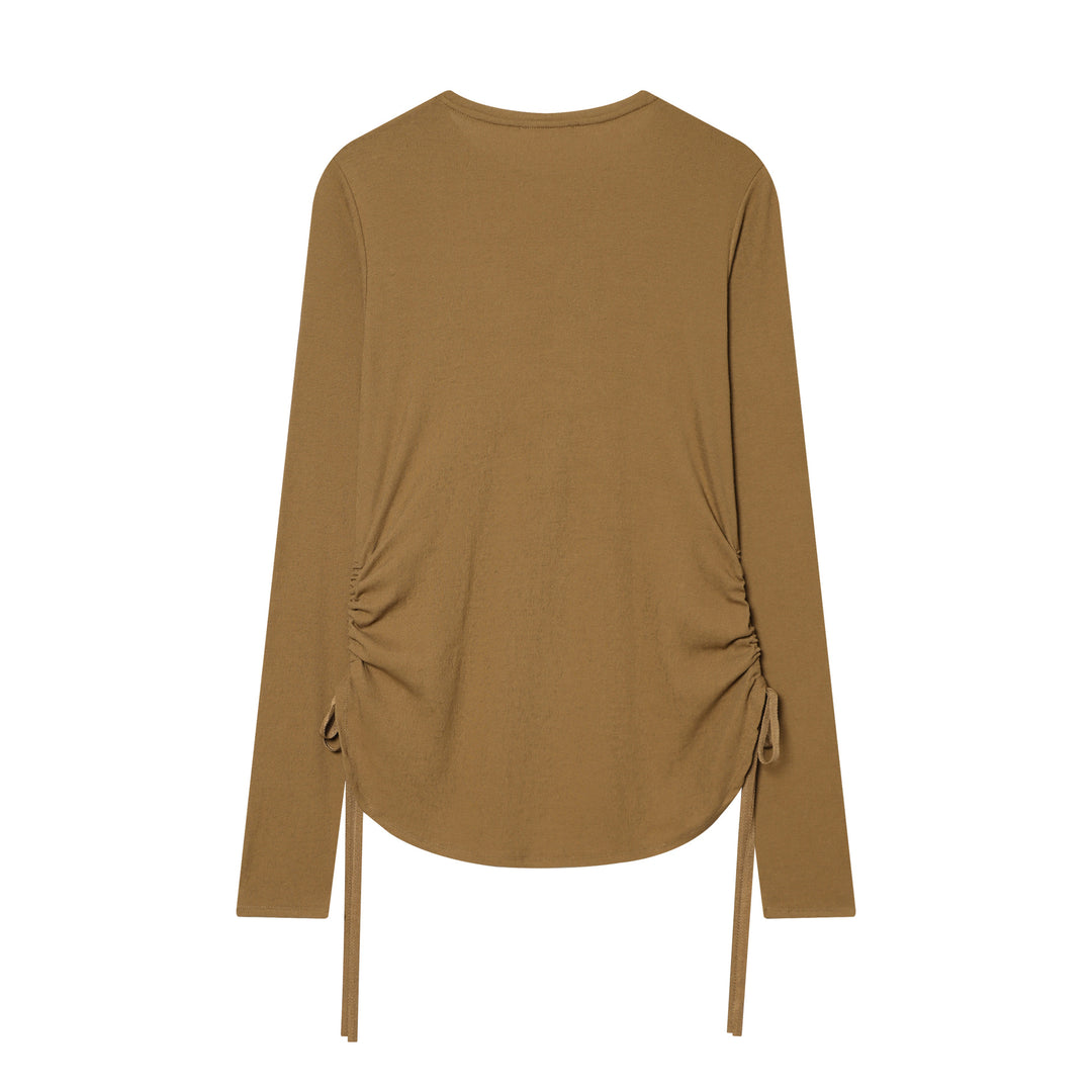 Damen nan tailliertes Longsleeve mit seitlicher Raffung und Tunnelzug Echo Archiv
