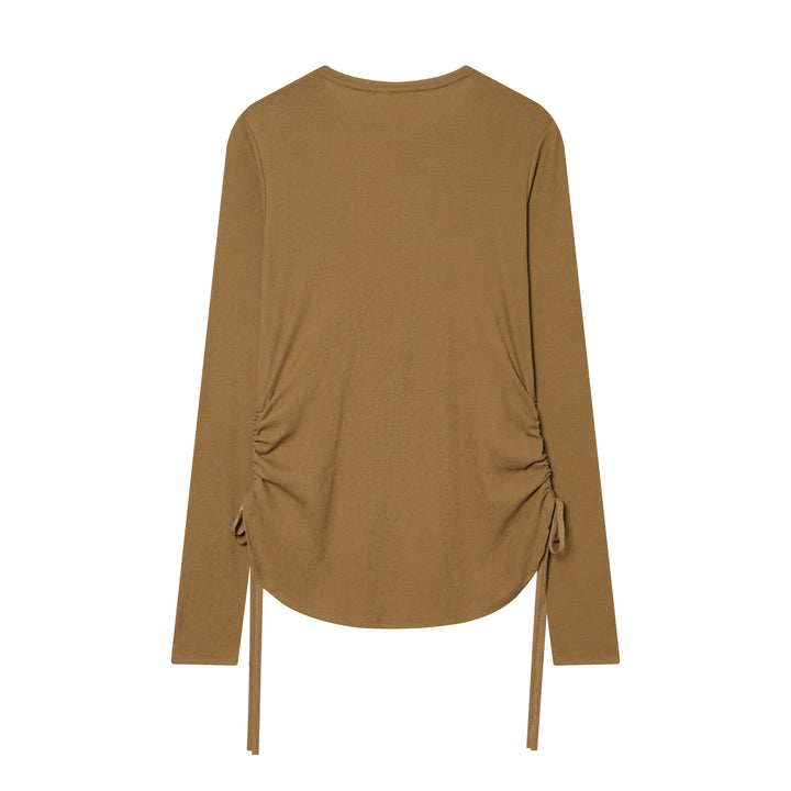 Damen nan tailliertes Longsleeve mit seitlicher Raffung und Tunnelzug Echo Archiv