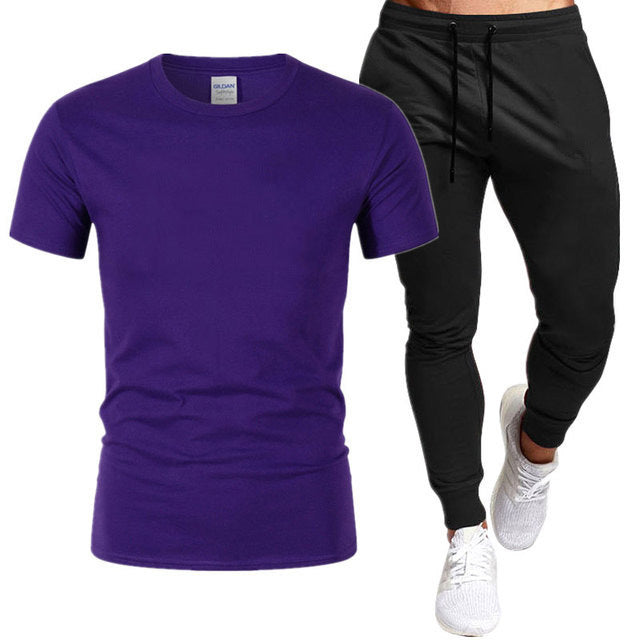 Herren Sportliches T-Shirt und Jogginghose Set Echoarchiv