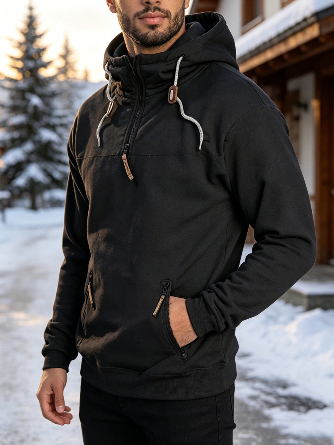 Herren Winddichte Kapuzenjacke Echo Archiv