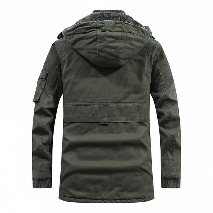 Herren Parka mit Kapuze und Teddyfutter winddichte wasserabweisende Winterjacke Echoarchiv