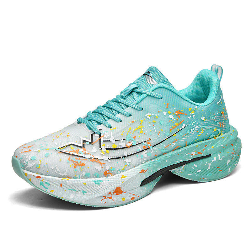 Unisex künstlerische Laufsneaker mit farbspritz-Design, sockenähnlichem Einstieg und gedämpfter Hohlkern-Zwischensohle – Tavélo