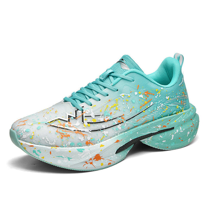 Unisex künstlerische Laufsneaker mit farbspritz-Design, sockenähnlichem Einstieg und gedämpfter Hohlkern-Zwischensohle – Tavélo
