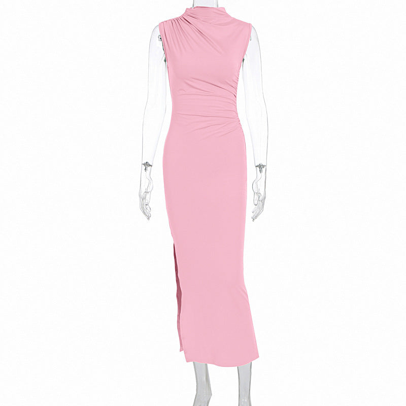 Damen Elegantes Wickelkleid mit figurbetontem Schnitt und hohem Schlitz Echo Archiv