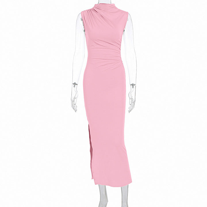 Damen Elegantes Wickelkleid mit figurbetontem Schnitt und hohem Schlitz Echo Archiv