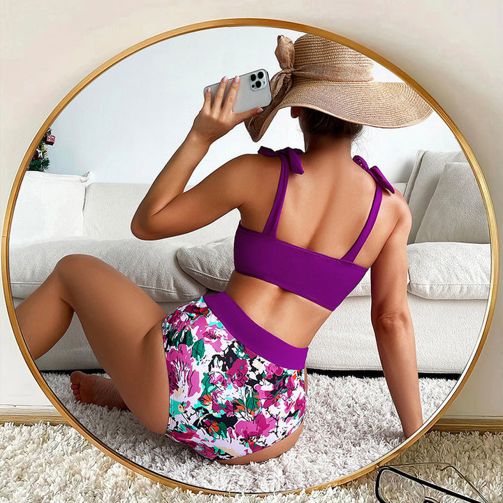 Damen Hochtaillierter Bikini mit elegantem Bustier und raffinierten Schnitt Echo Archiv