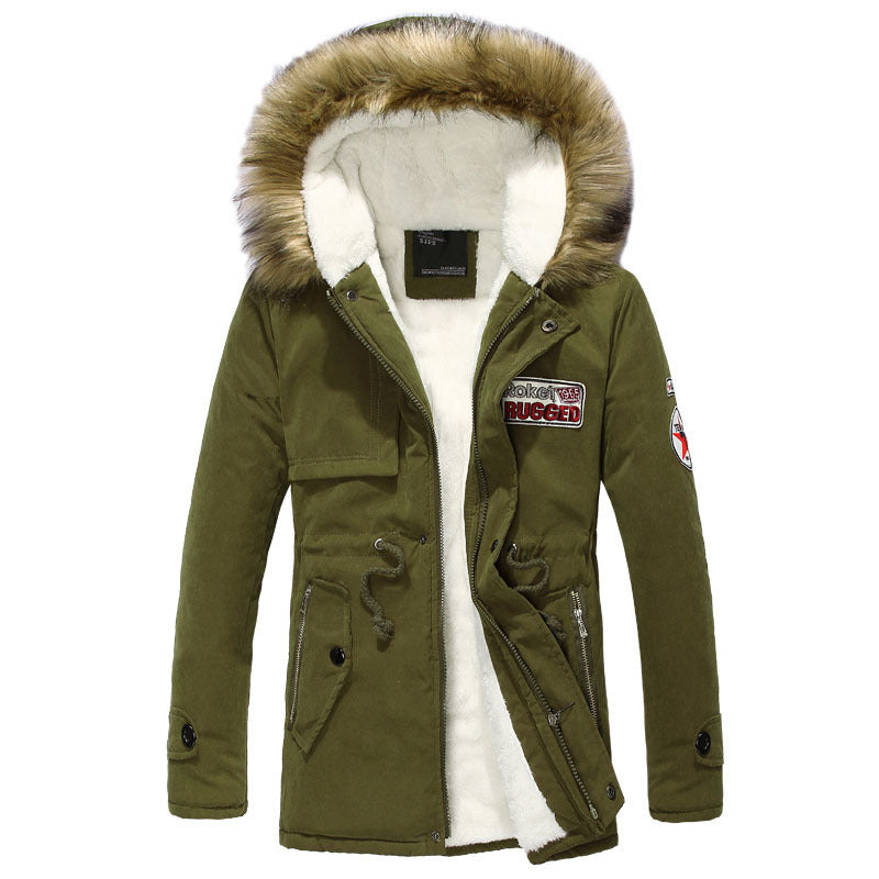 Herren stylische Winterjacke mit abnehmbarer Kapuze Echoarchiv