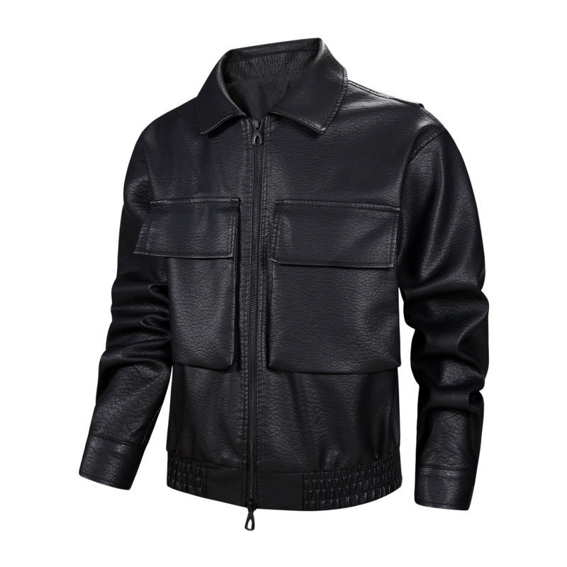Herren Modische Kunstlederjacke mit praktischen Taschen Echo Archiv 1788321954
