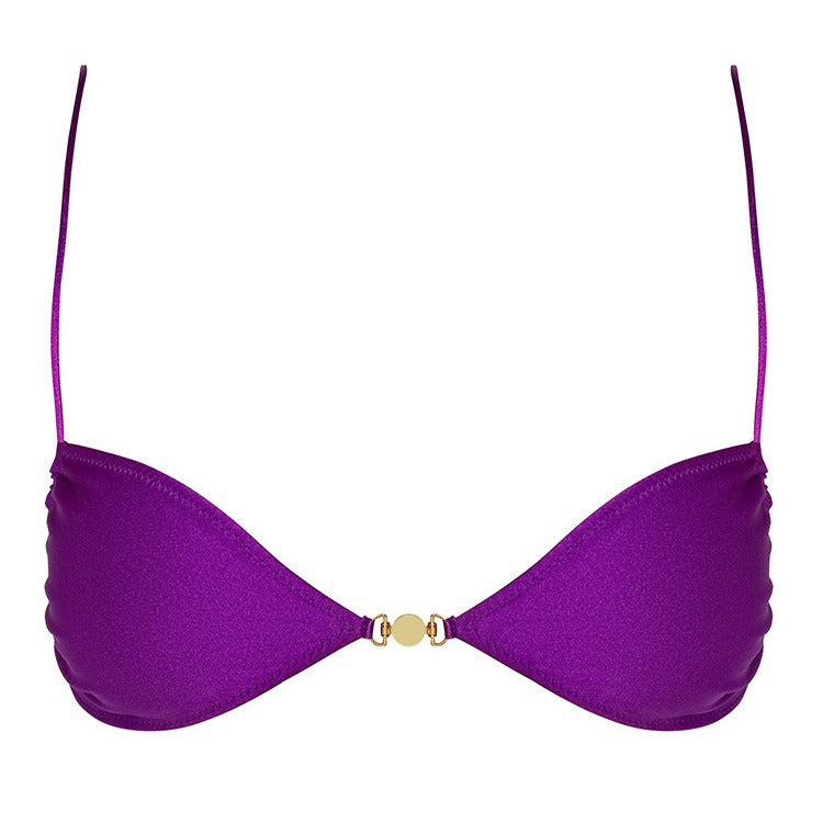 Damen Triangel-Bikini mit glänzendem Material und raffiniertem Schmuckdetail Echo Archiv