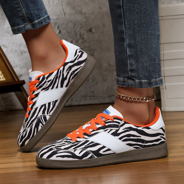 Damen nan Leopardenmuster Wildlederoptik Sneaker mit ergonomischer Polstersohle und rutschfester Gummisohle Echo Archiv