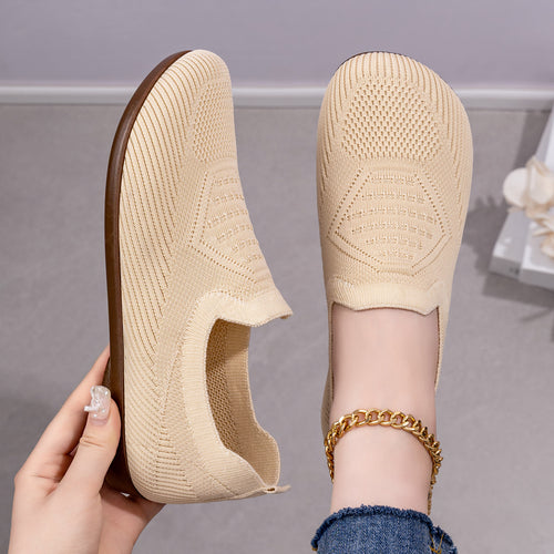 Damen nan gestrickter Komfort-Slip-On Halbschuh mit sockenähnlichem Schaft, gepolstertem Memory-Fußbett und flexibler Leichtlaufsohle Echo Archiv