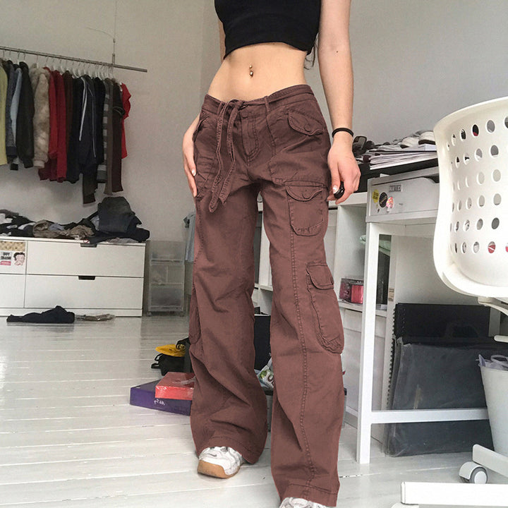 Damen Cargo-Hose mit seitlichen Taschen und verstellbarem Bund Echo Archiv