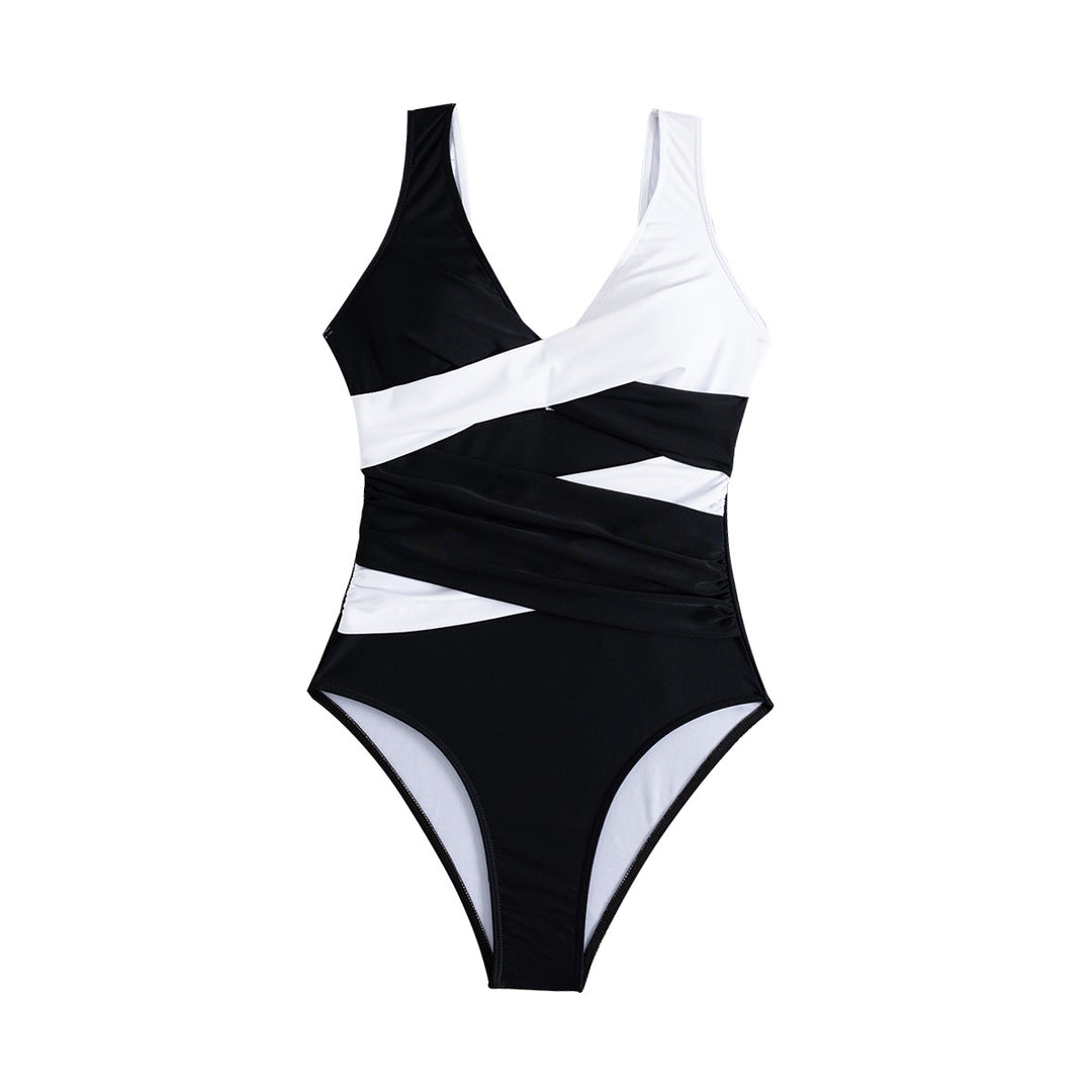 Damen Einteiliger Badeanzug mit raffiniertem Wickeldesign Echo Archiv