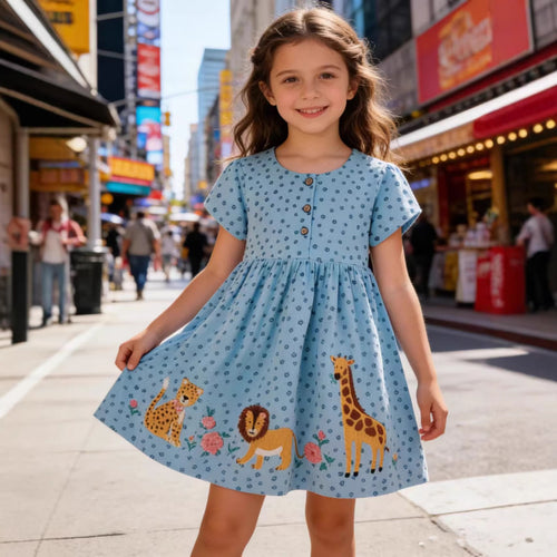 Mädchen Sommerkleid mit tierischem Motiv Echo Archiv