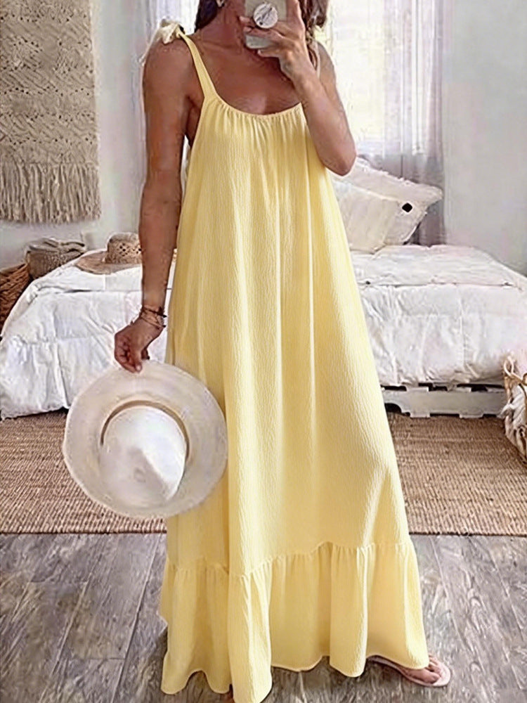 Damen Maxikleid mit trägerlosem Design Echo Archiv