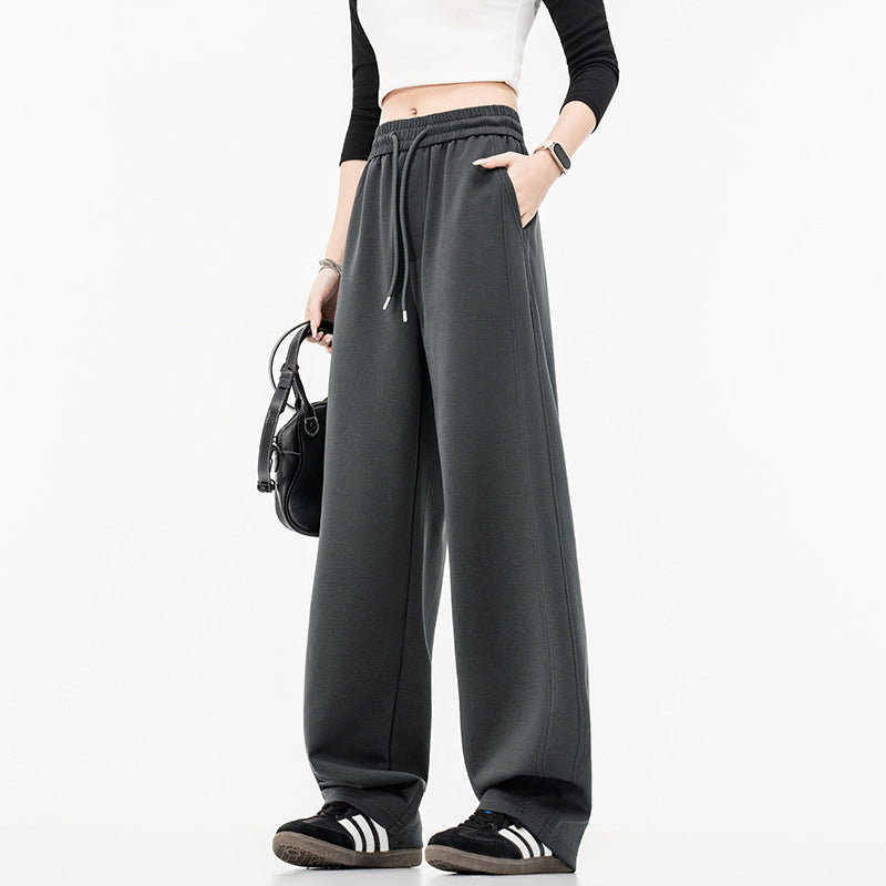Damen weit geschnittene Lounge-Jogginghose mit elastischem Bund, Kordelzug und lässigem Culotte-Schnitt – Avélisse
