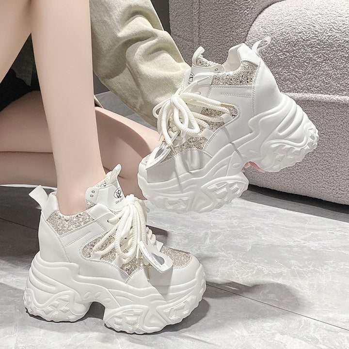 Damen High-Top Sneakers mit glitzernden Akzenten und robustem Profil Echo Archiv