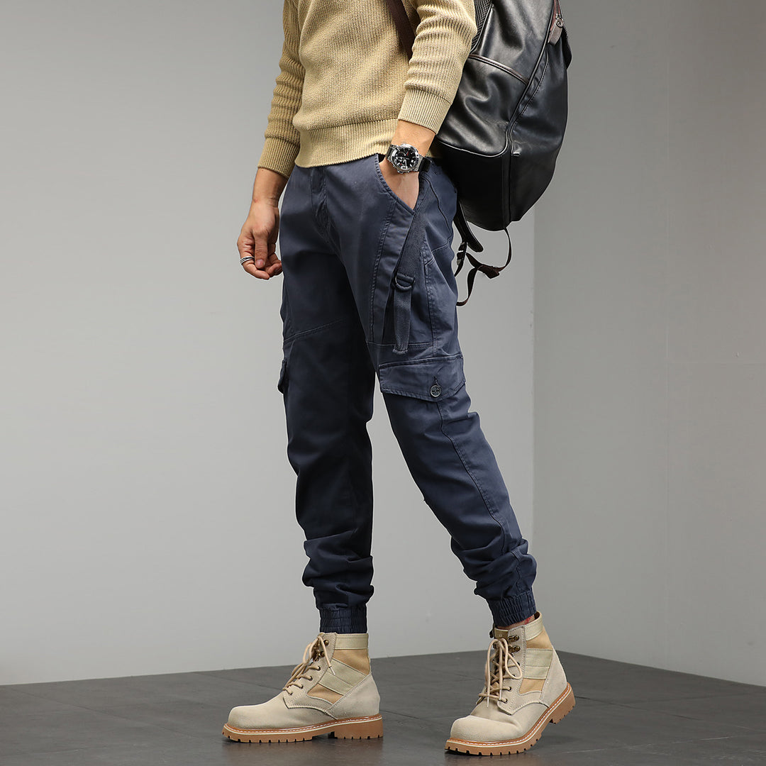 Herren Tapered‑Cargo‑Joggerhose mit ergonomischen Knieabnähern, Klapp‑Utility‑Taschen und geripptem Knöchelabschluss Echo Archiv