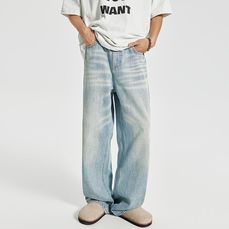 Herren Baggy-Denim-Palazzohose im washed‑Lightlook mit extra weitem Bein Echo Archiv