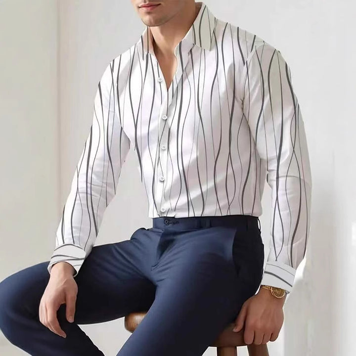 Herren elegante Hemden mit modernen Streifen Echoarchiv
