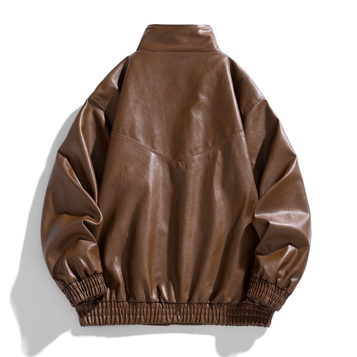 Herren Kunstlederjacke mit geräumigen Taschen und bequemen Bündchen Echoarchiv