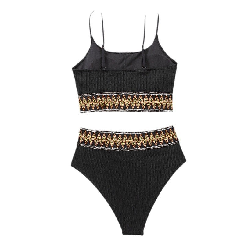 Damen Hochtailliertes Bikini-Set mit sportlichem Design Echo Archiv
