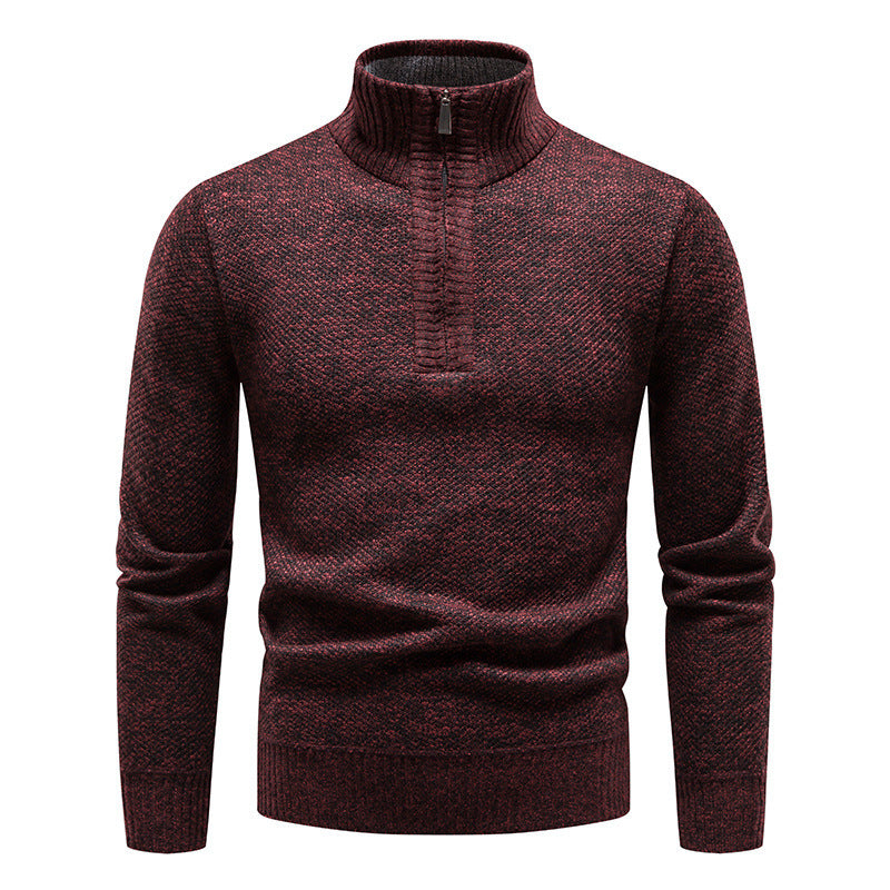 Herren Stylischer Strickpullover mit hohem Kragen und strukturiertem Design Echoarchiv