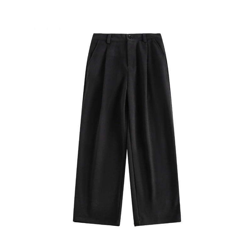 Damen Weite High-Waist-Hose mit Bundfalten und weitem Bein Echo Archiv