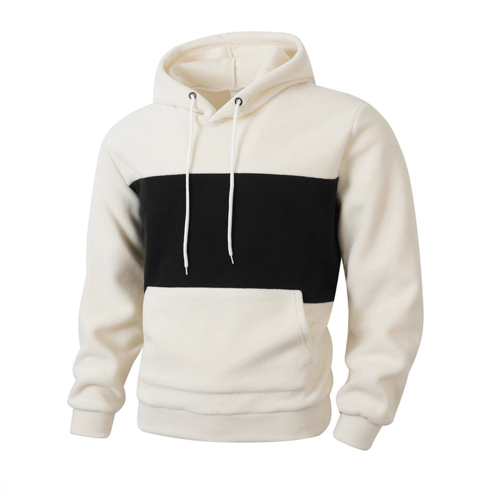 Herren Fleece-Hoodie mit modischem Farbblock-Design und praktischen Seitentaschen Echoarchiv