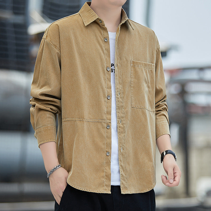 Herren lässige Overshirtjacke mit praktischem Schnitt und großen Taschen Echoarchiv