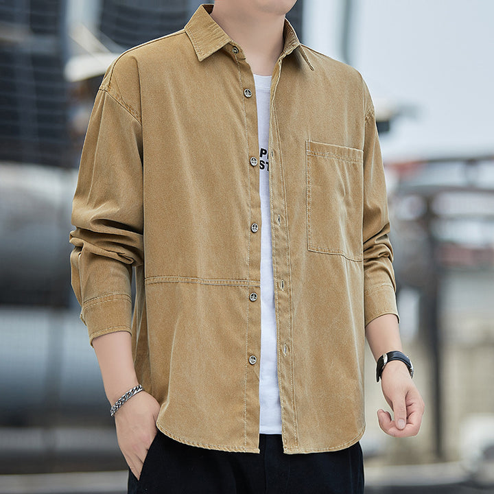 Herren lässige Overshirtjacke mit praktischem Schnitt und großen Taschen Echoarchiv
