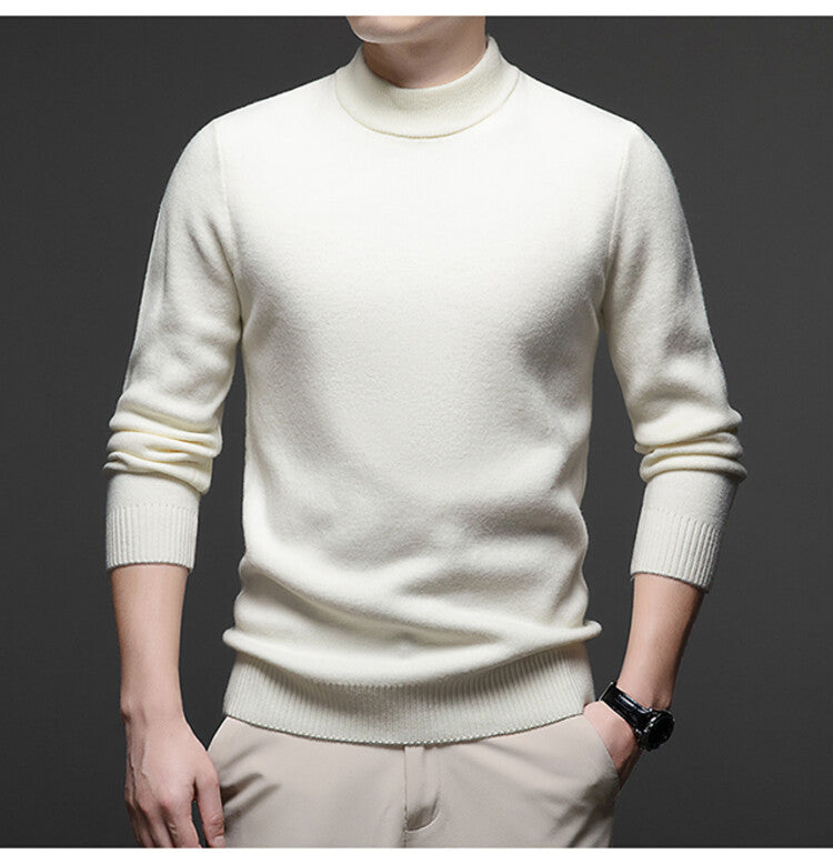 Herren eleganter Rollkragenpullover aus weichem Material Echoarchiv