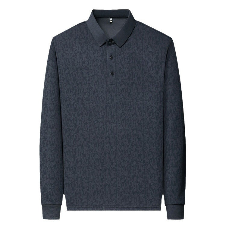 Herren elegantes Poloshirt mit strukturiertem Design Echoarchiv