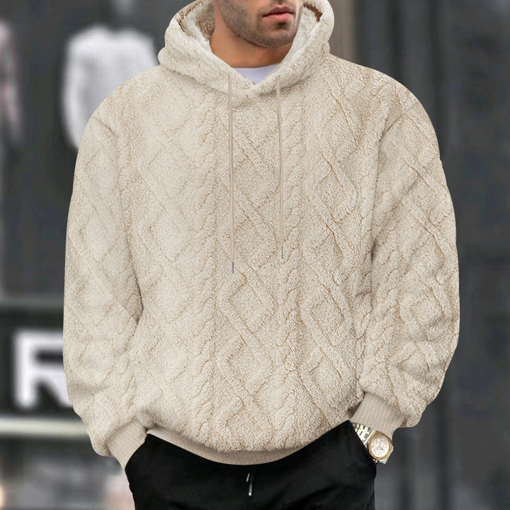 Herren kuscheliger Hoodie mit strukturiertem Fleece Echoarchiv