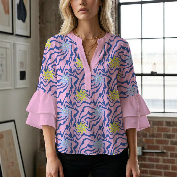 Damen Bluse mit wunderschönen floralem Design Echo Archiv