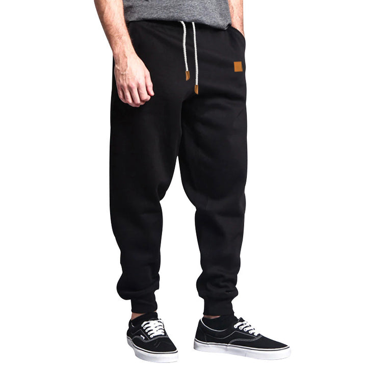 Herren Slim-Fit Jogginghose mit elastischem Bund, Kordelzug und schmalem Beinabschluss Echoarchiv