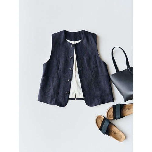 Damen Elegante Leinenweste Echoarchiv