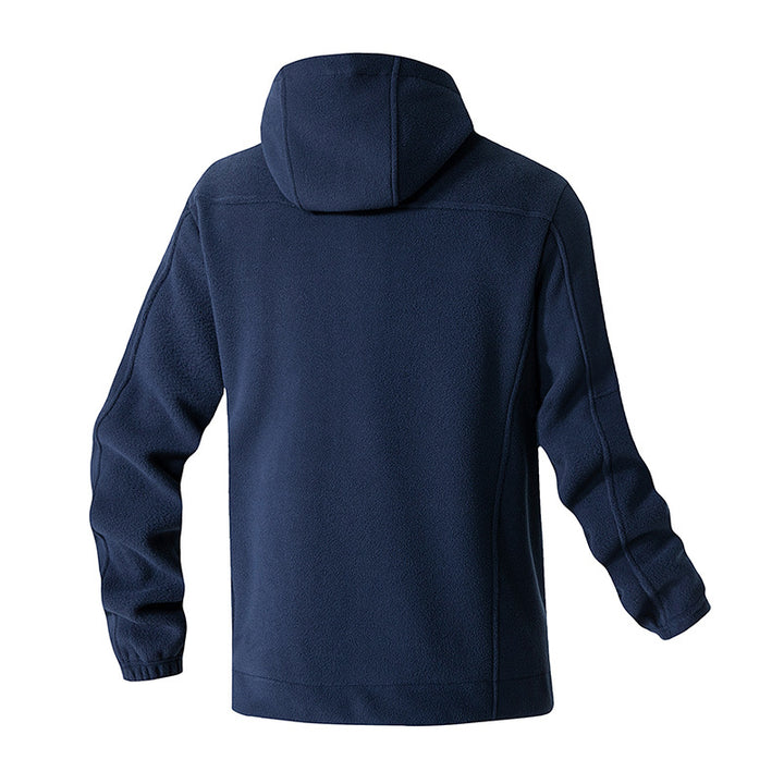 Herren technische Fleecejacke mit verstellbarer Kapuze und mehreren Reißverschlusstaschen Echoarchiv