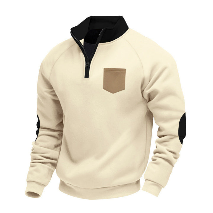 Herren Pullover mit Stehkragen und Reißverschluss Echoarchiv